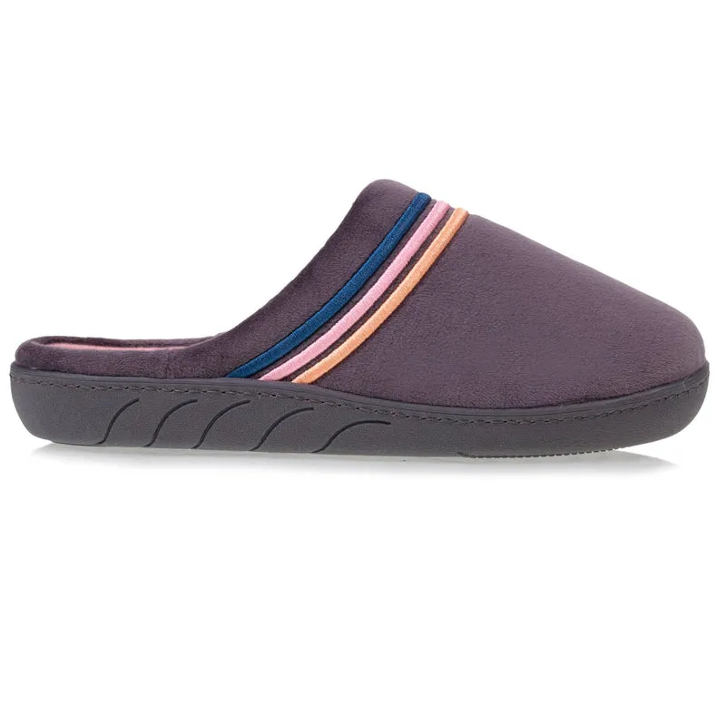 Chaussons mules Junior velours Arc-en-ciel