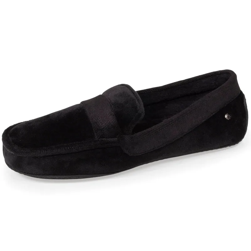 Chaussons mocassins Homme velours doux Noir