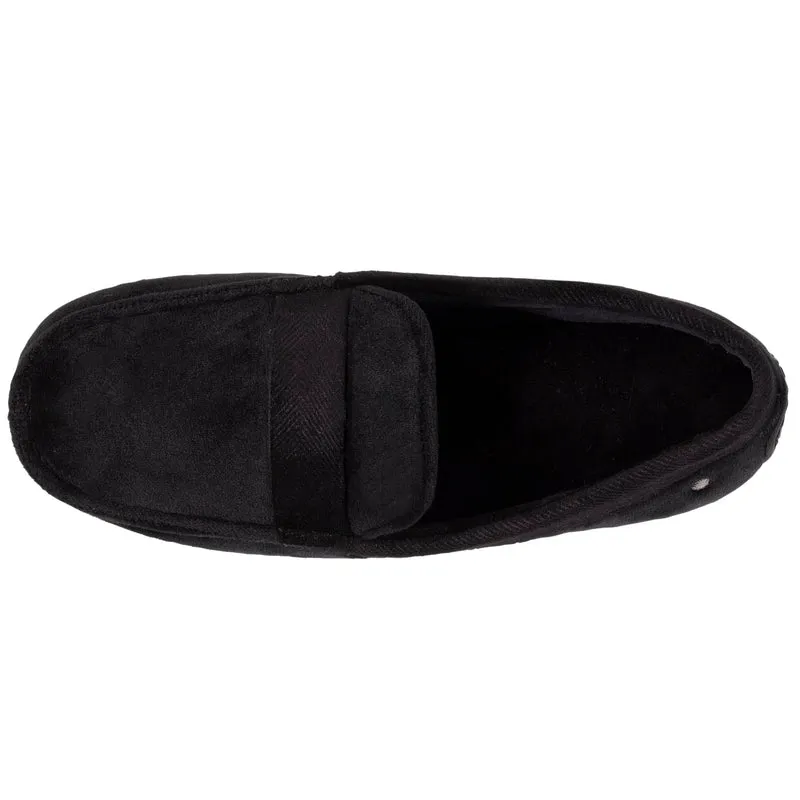Chaussons mocassins Homme velours doux Noir