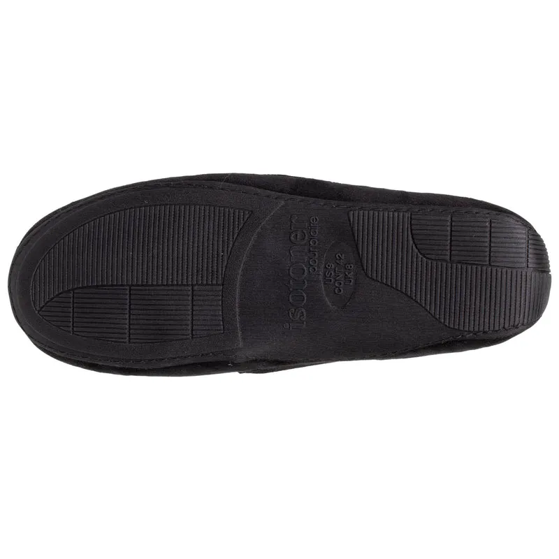 Chaussons mocassins Homme velours doux Noir