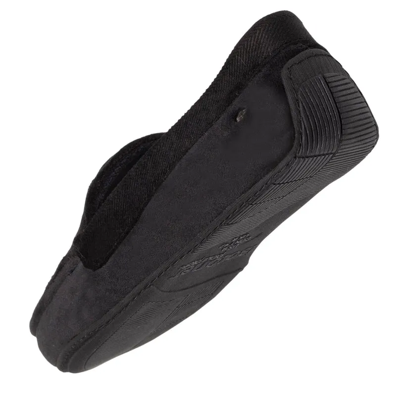Chaussons mocassins Homme velours doux Noir