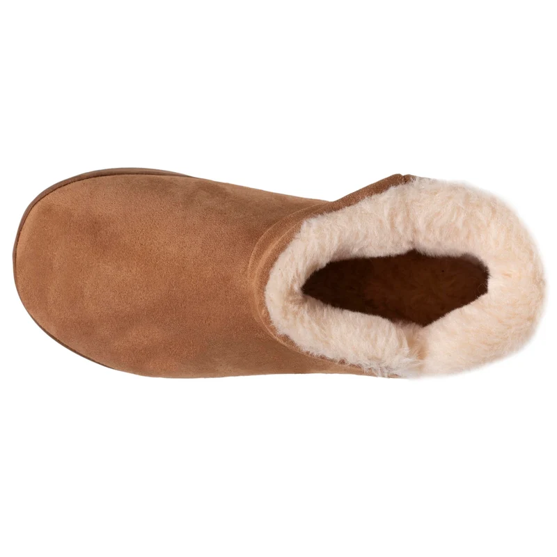 Chaussons bottillons cuir Femme Camel