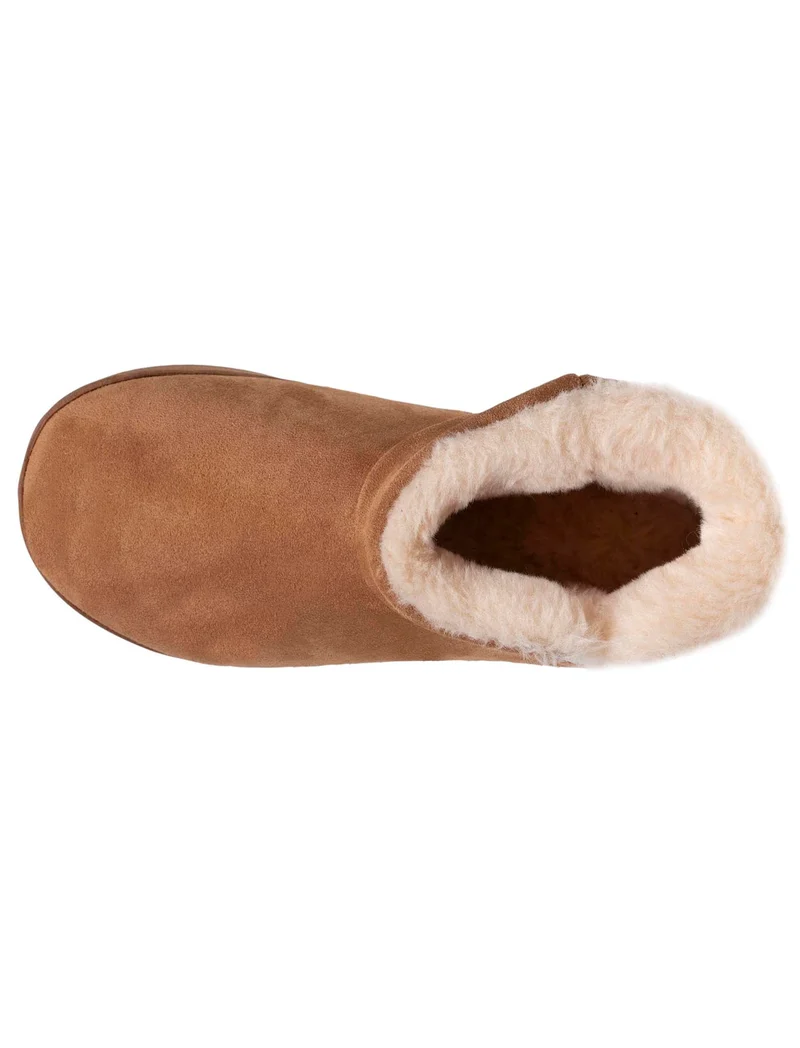 Chaussons bottillons cuir Femme Camel