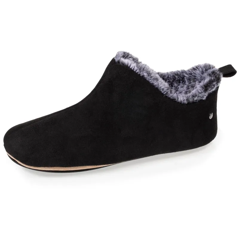 Chaussons bottillons bas Femme Noir