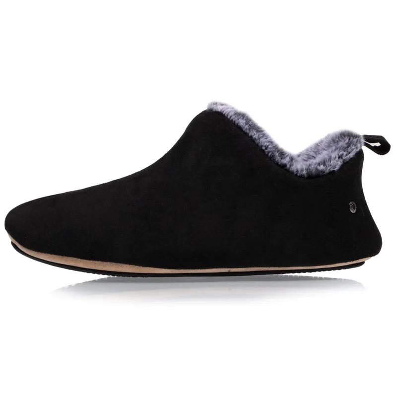 Chaussons bottillons bas Femme Noir