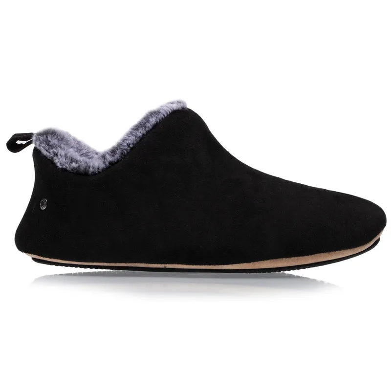 Chaussons bottillons bas Femme Noir