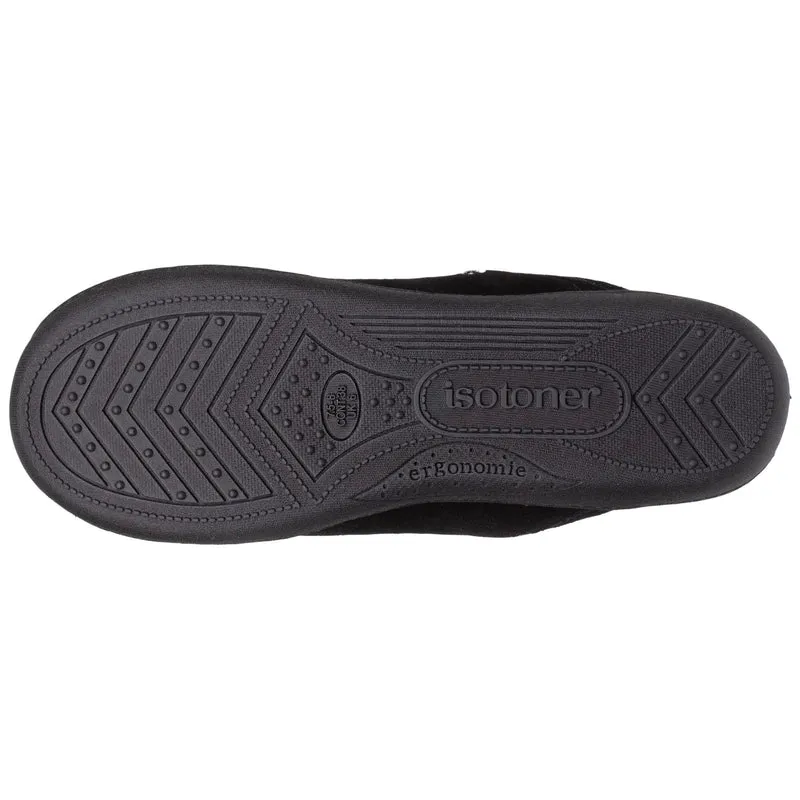 Chaussons mules cuir Femme Noir