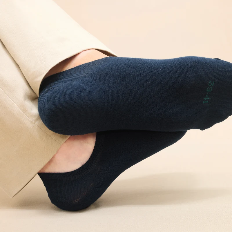 Chaussettes invisibles | Bleu marine - Basket
