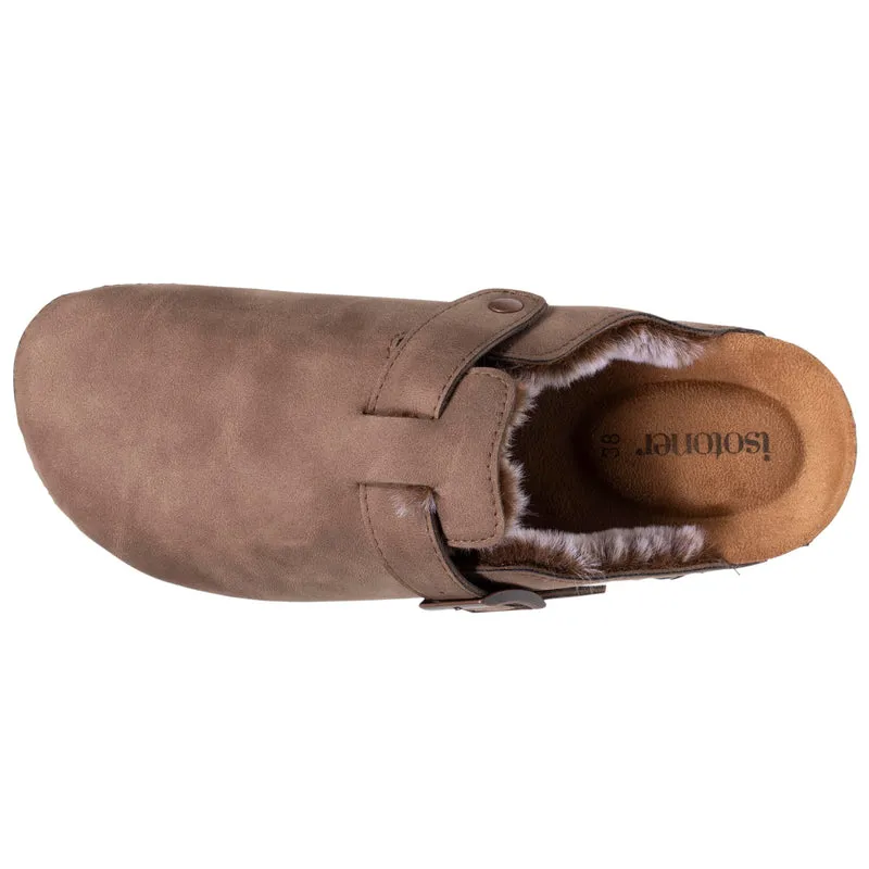 Sabots fourrés Femme Taupe