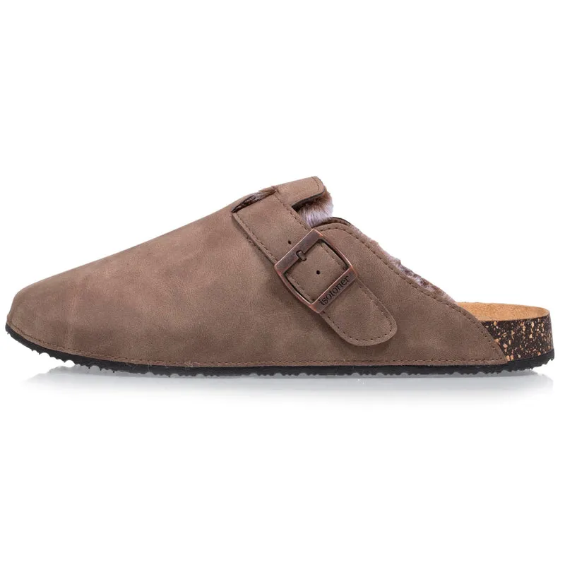 Sabots fourrés Femme Taupe