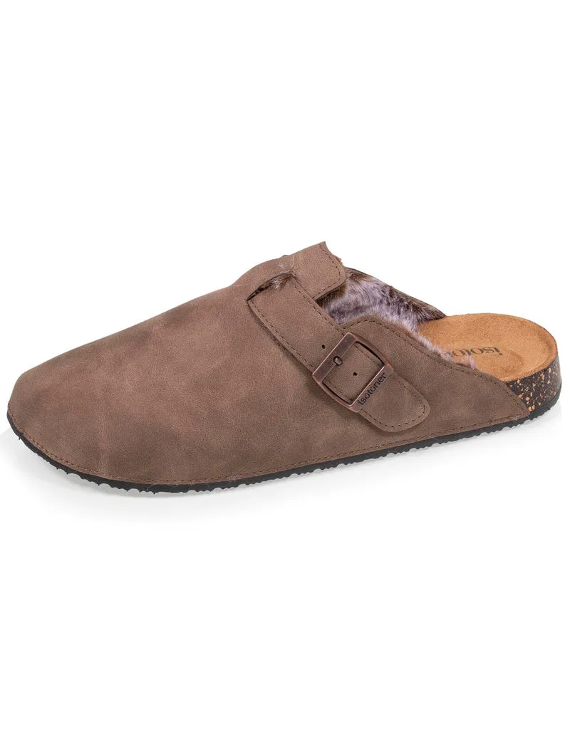 Sabots fourrés Femme Taupe