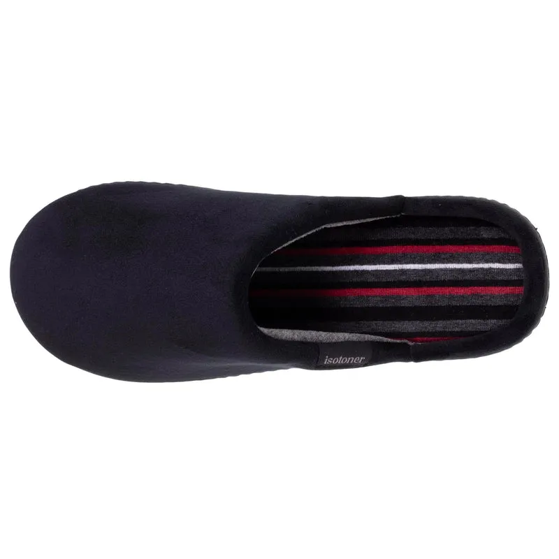 Chaussons mules Homme Noir intérieur rayures