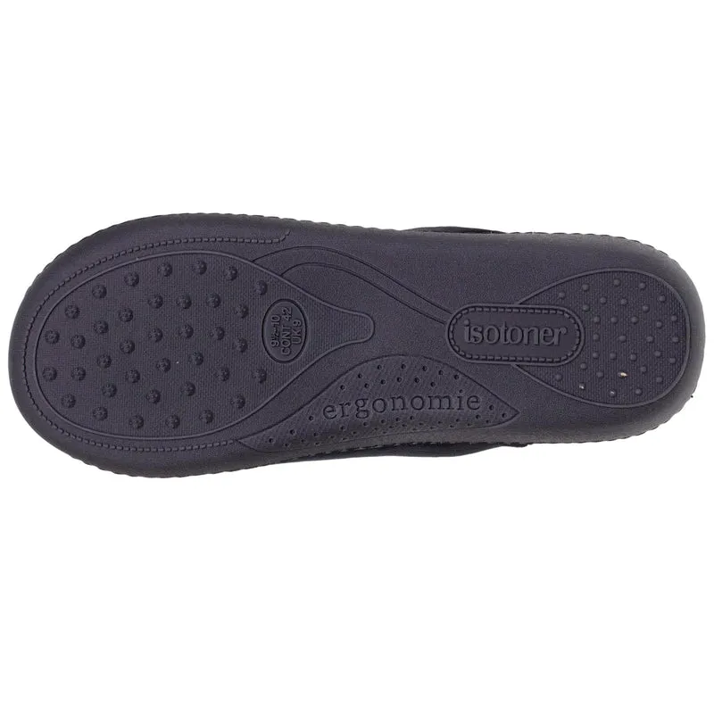 Chaussons mules Homme Noir intérieur rayures