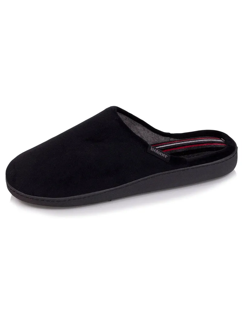 Chaussons mules Homme Noir intérieur rayures