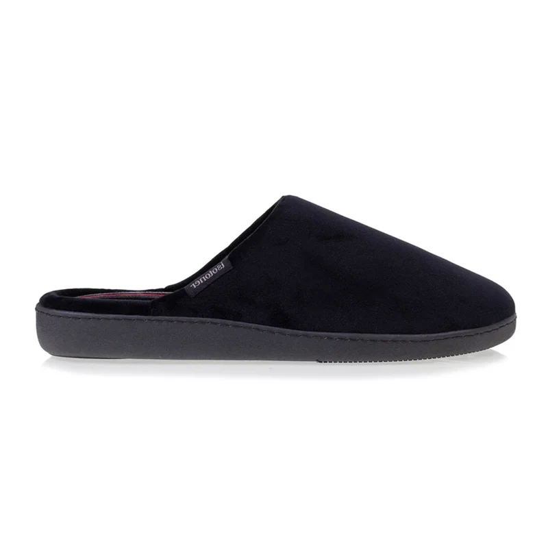 Chaussons mules Homme Noir intérieur rayures