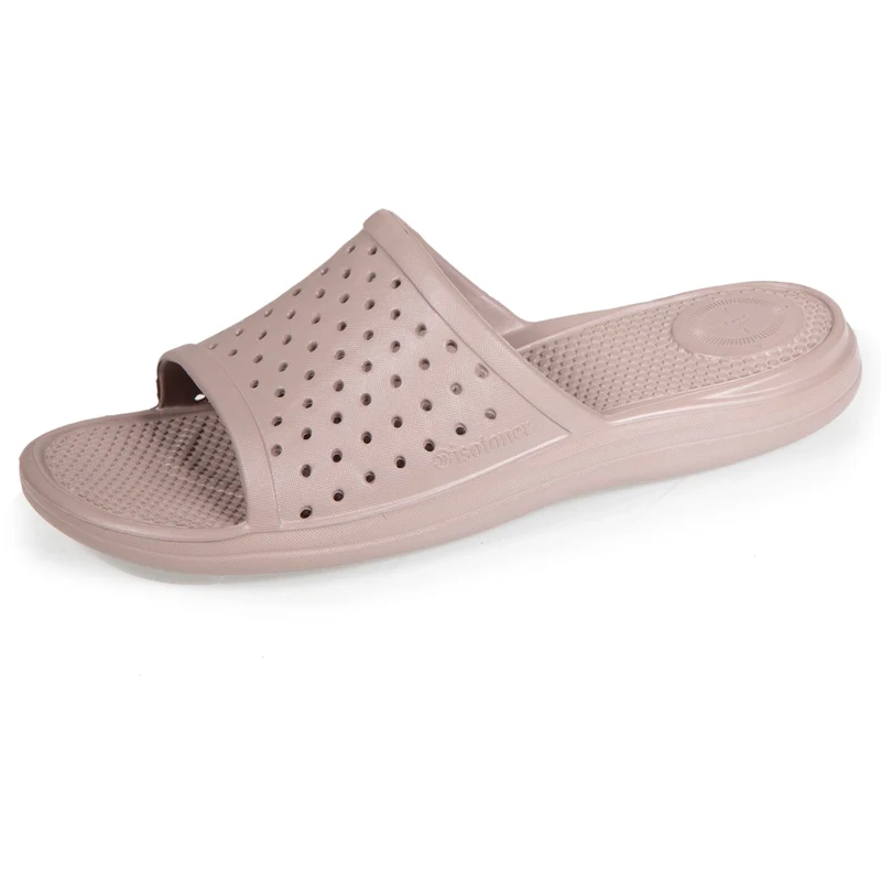 Mules claquettes Femme ajourées Taupe