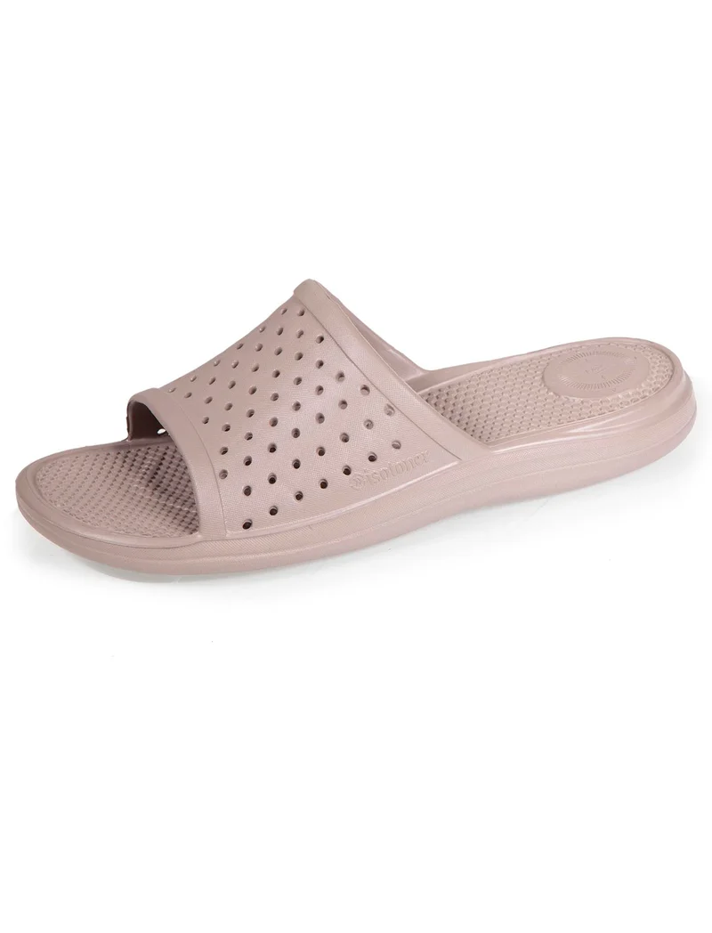 Mules claquettes Femme ajourées Taupe