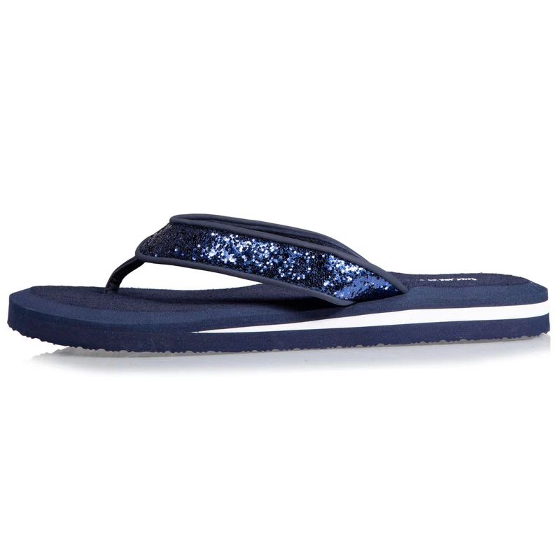 Tongs Femme confort YOGA à perles Marine