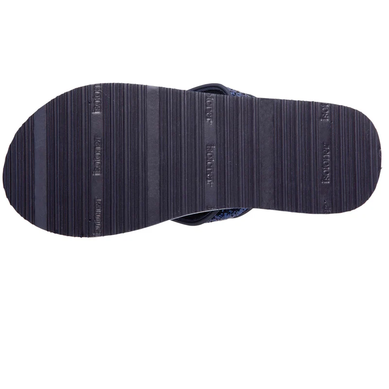 Tongs Femme confort YOGA à perles Marine