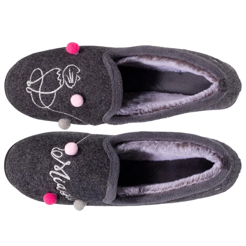 Chaussons charentaises Femme Gris fantaisie