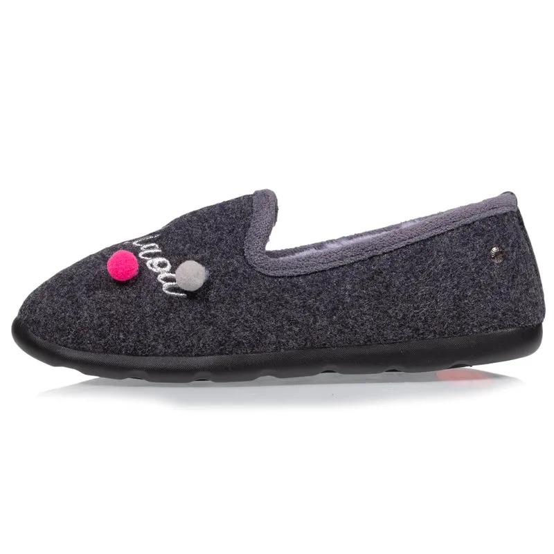 Chaussons charentaises Femme Gris fantaisie