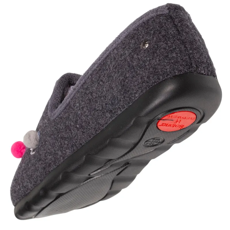 Chaussons charentaises Femme Gris fantaisie