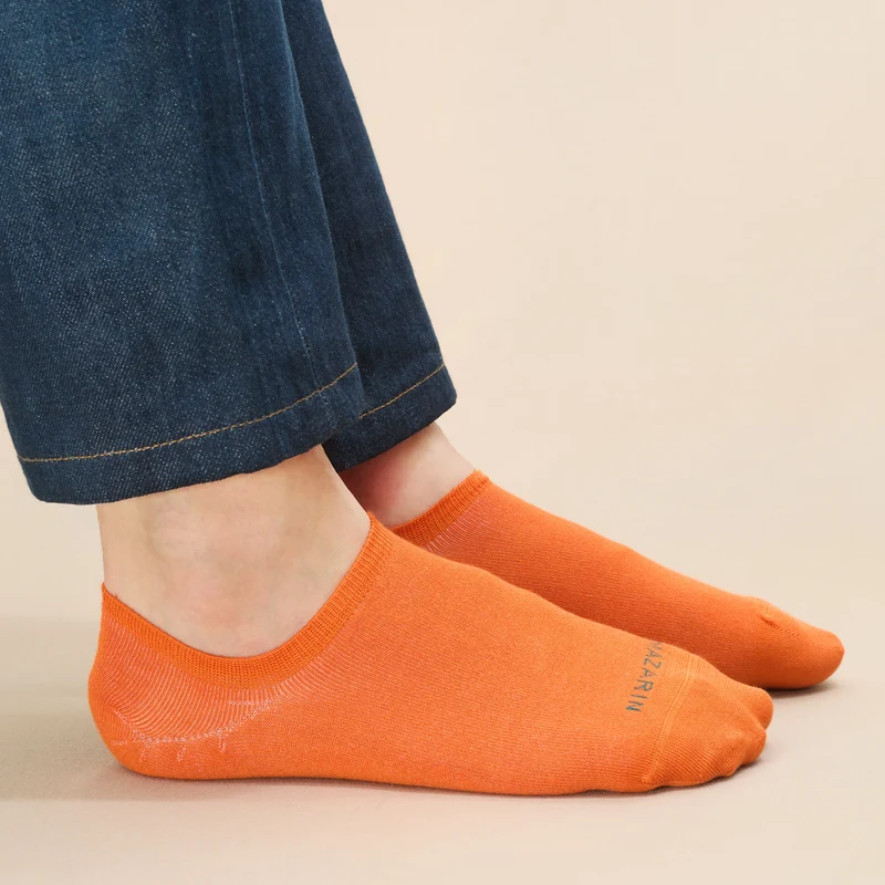 Chaussettes invisibles | Orange - Basket