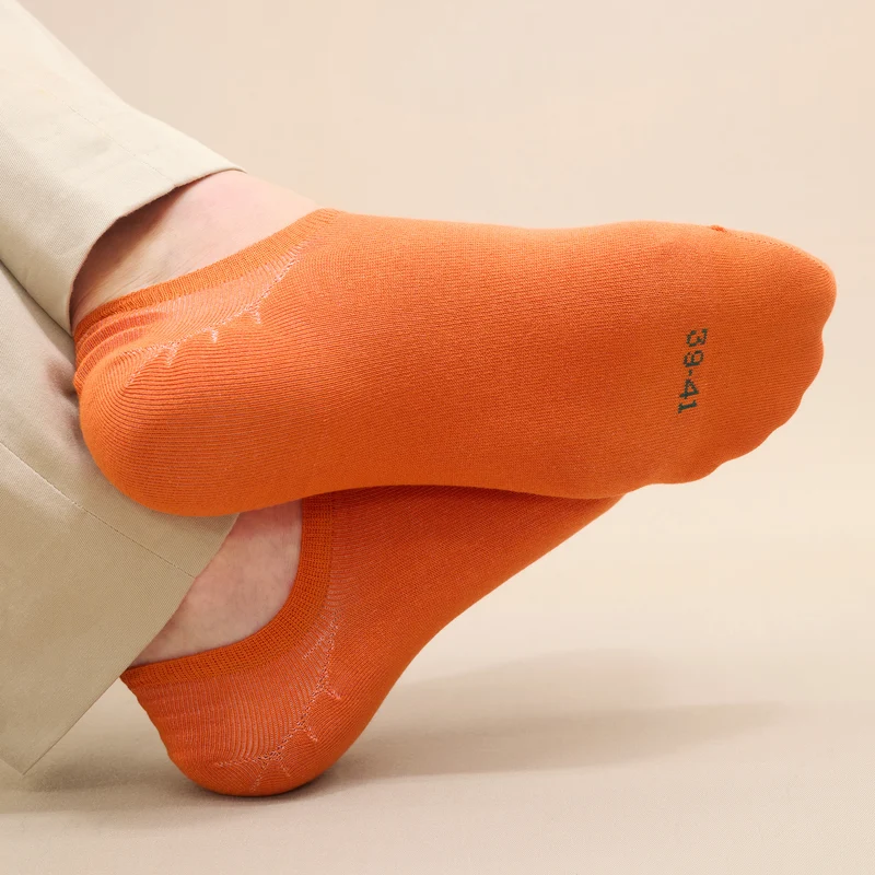 Chaussettes invisibles | Orange - Basket