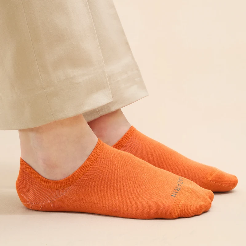 Chaussettes invisibles | Orange - Basket