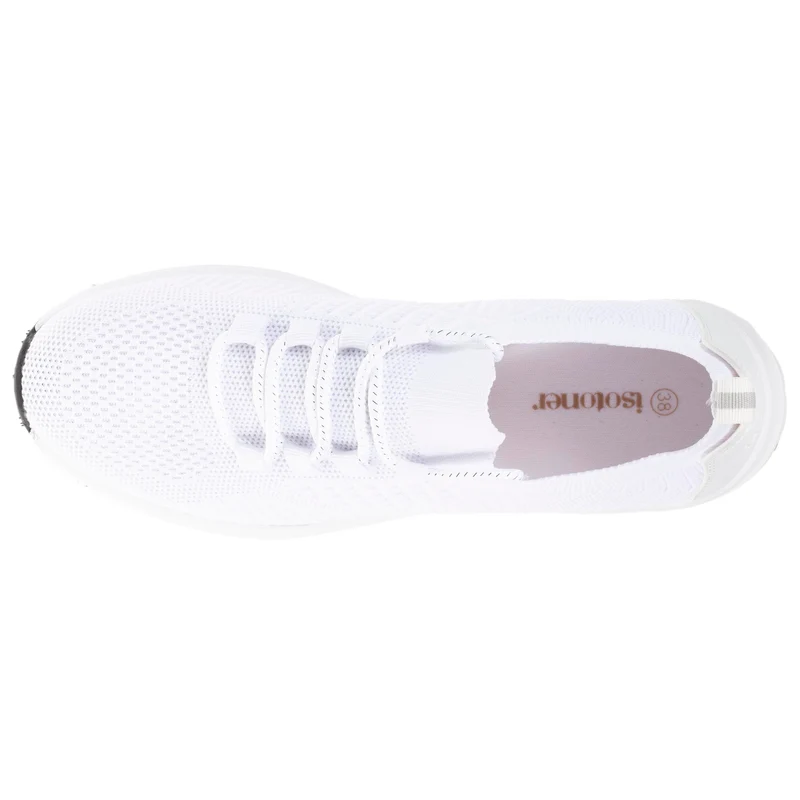 Baskets Confort Femme slip-on à lacets Blanc