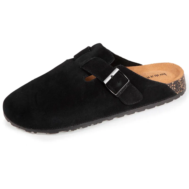 Mules sabots cuir Homme Noir