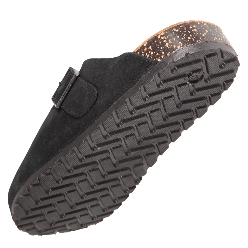Mules sabots cuir Homme Noir