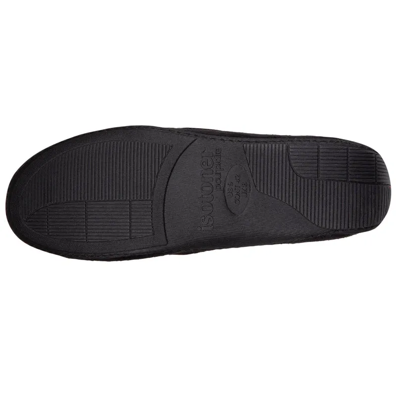 Chaussons mocassins Homme Noir tartan