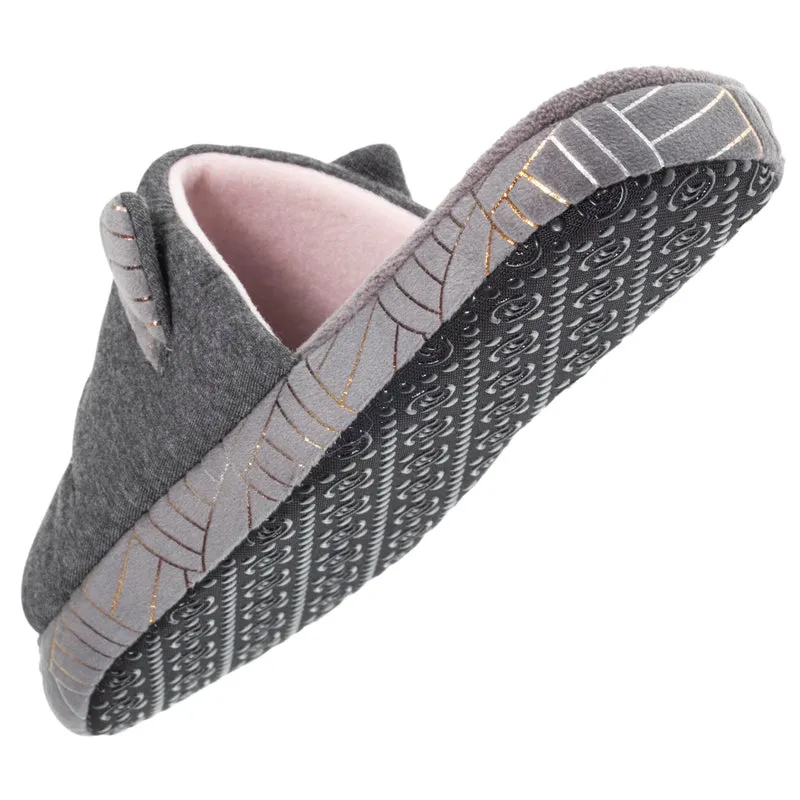 Chaussons sandales Femme 3D Gris chiné foncé
