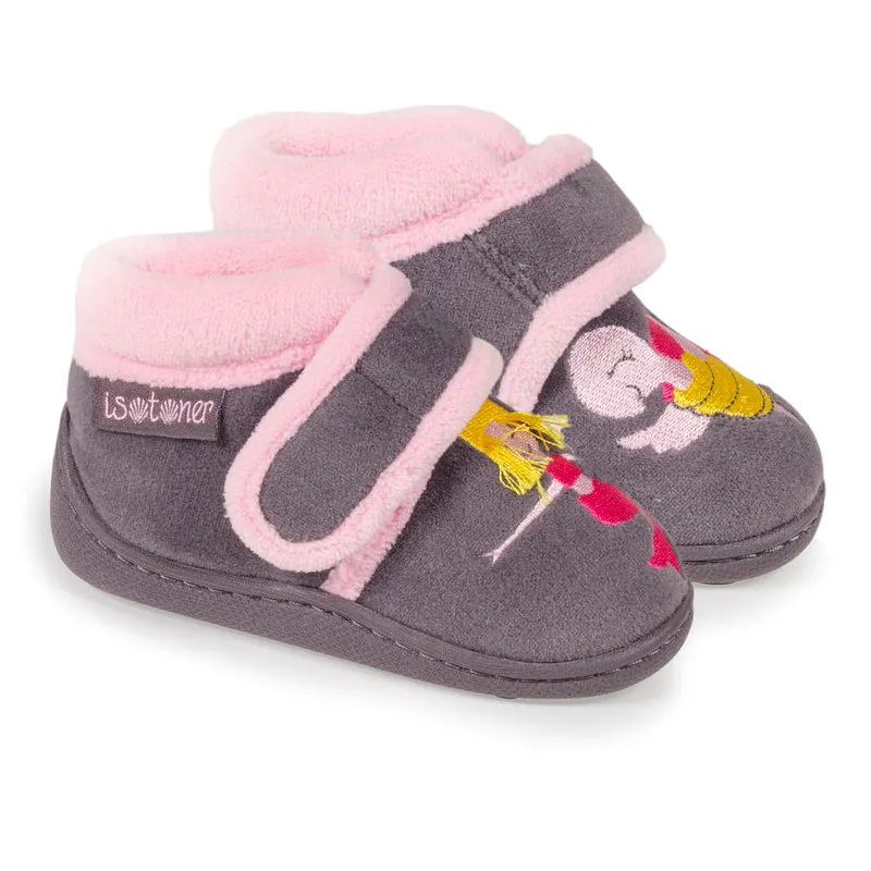 Chaussons bottillons Bébé / Enfant velours Sirène