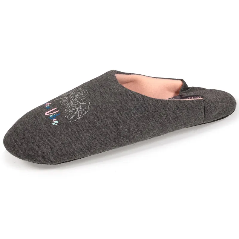 Chaussons babouches Femme Gris Summer vibes