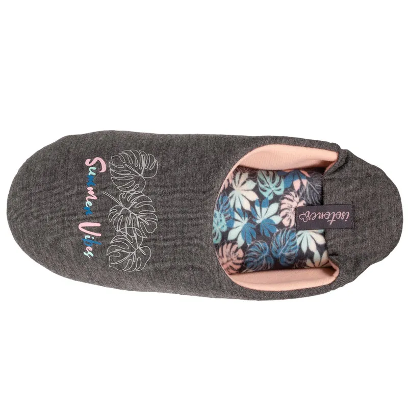 Chaussons babouches Femme Gris Summer vibes
