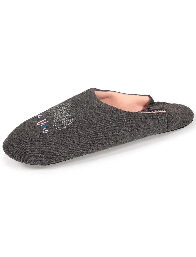 Chaussons babouches Femme Gris Summer vibes
