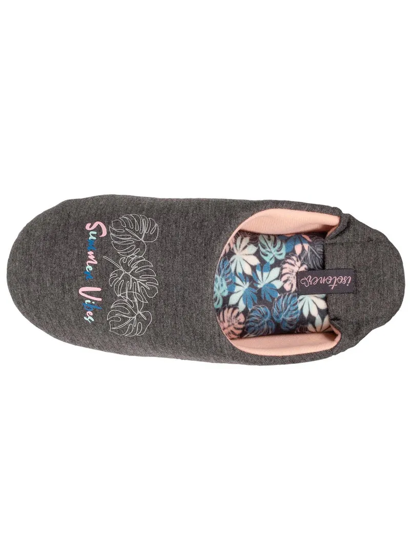 Chaussons babouches Femme Gris Summer vibes