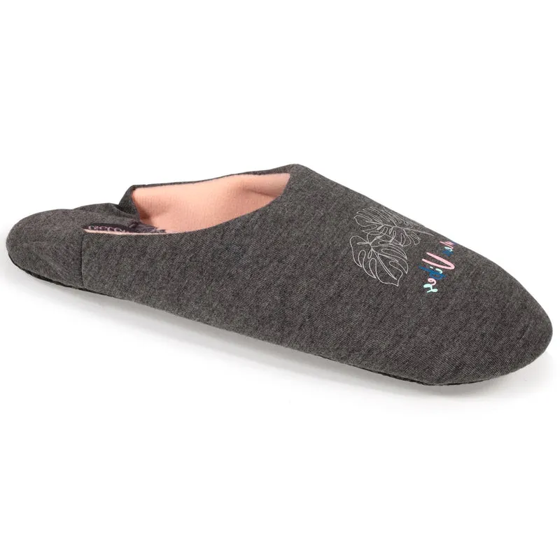 Chaussons babouches Femme Gris Summer vibes