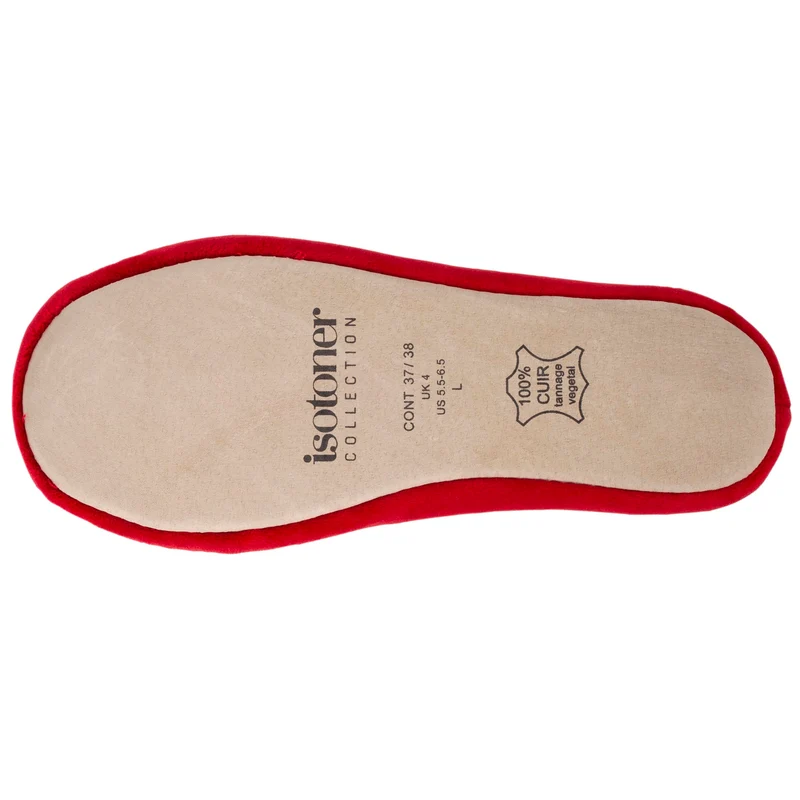 Chaussons ballerines Femme Grand Nœud Rouge