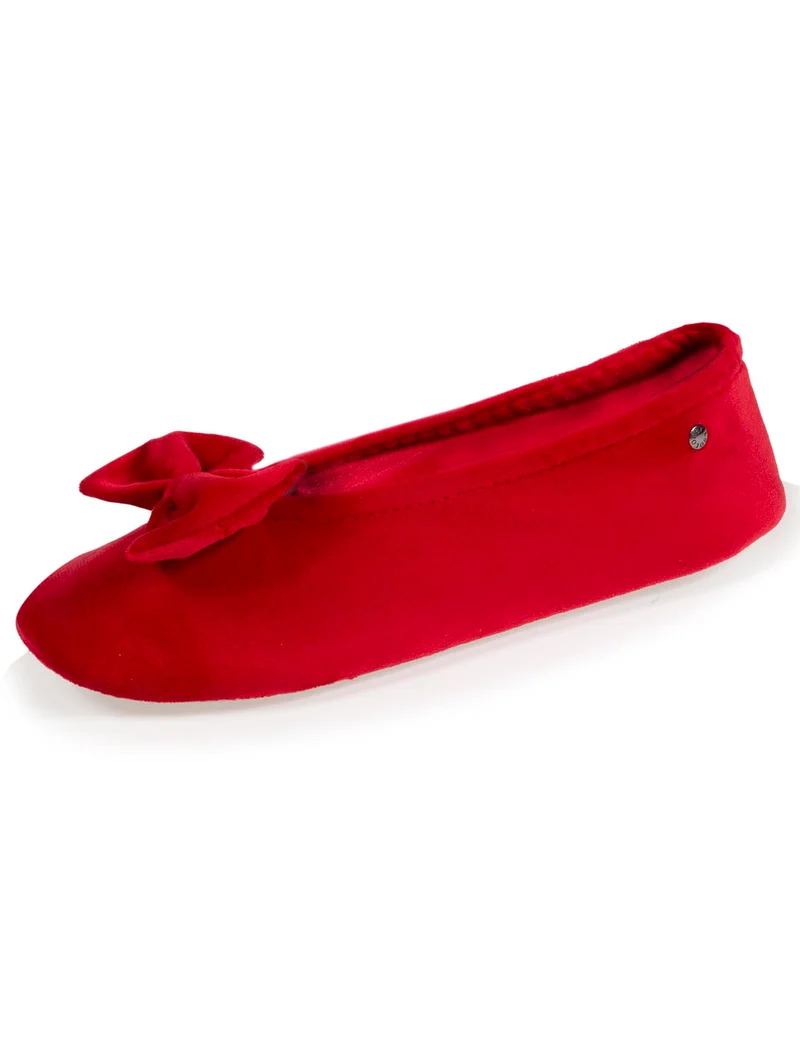 Chaussons ballerines Femme Grand Nœud Rouge