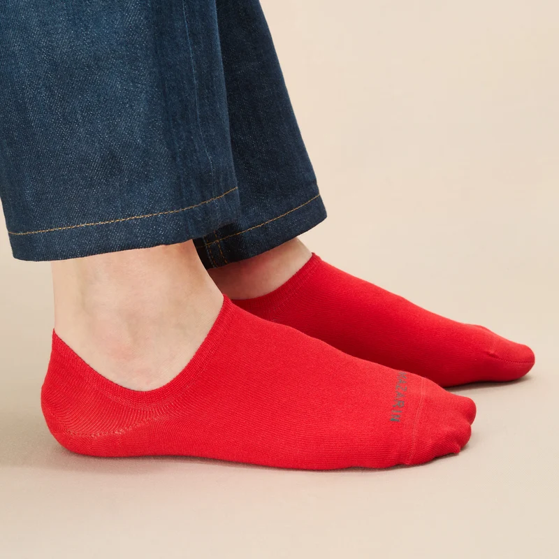 Chaussettes invisibles | Rouge vif - Basket