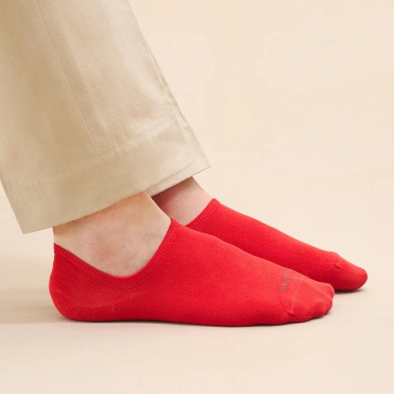 Chaussettes invisibles | Rouge vif - Basket