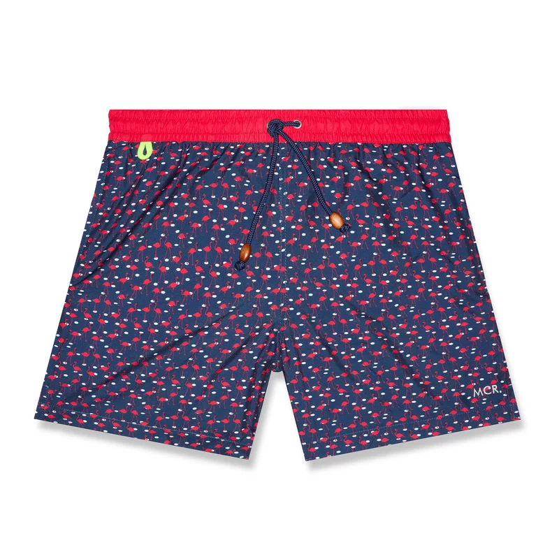Maillot de bain - Flamants - Marine & Rouge