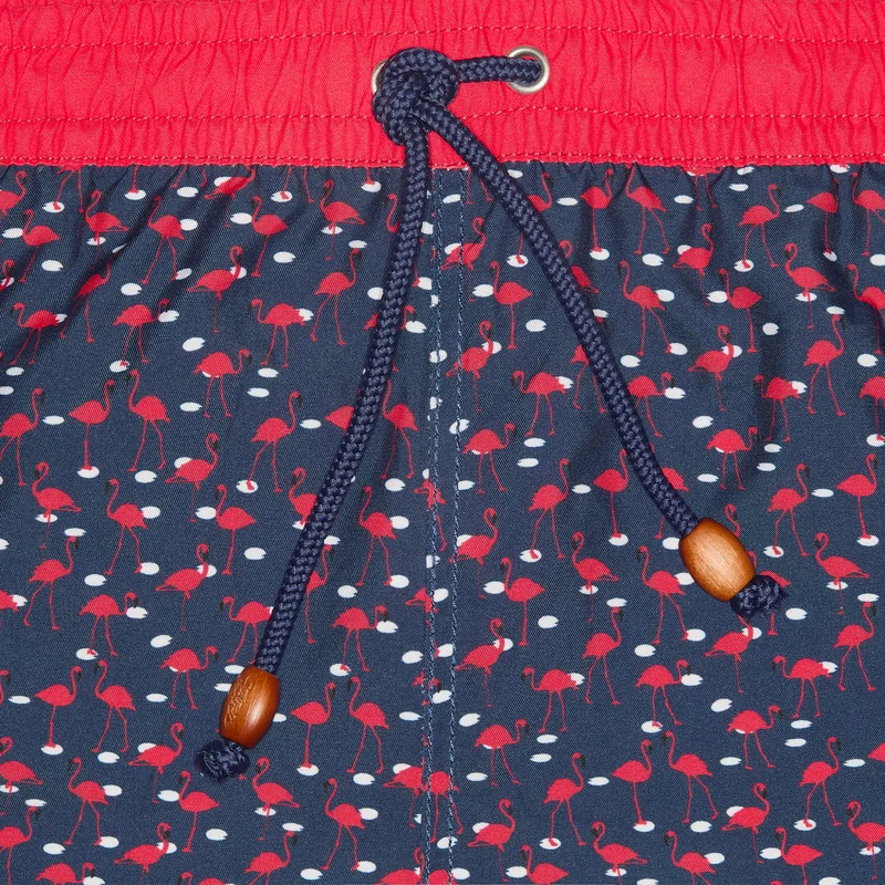 Maillot de bain - Flamants - Marine & Rouge