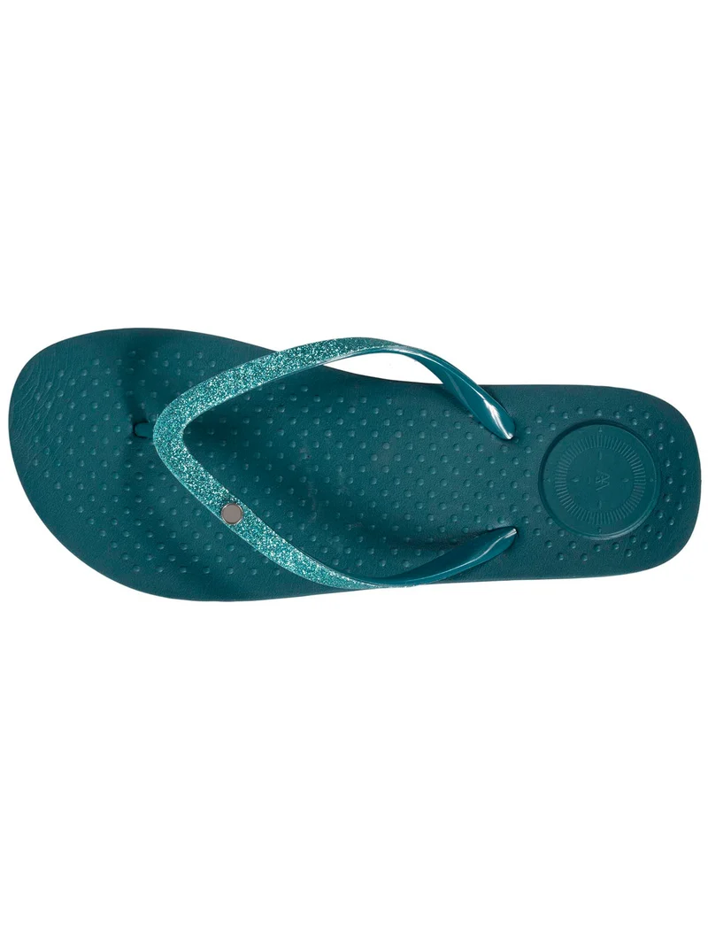 Tongs Femme unie vert canard