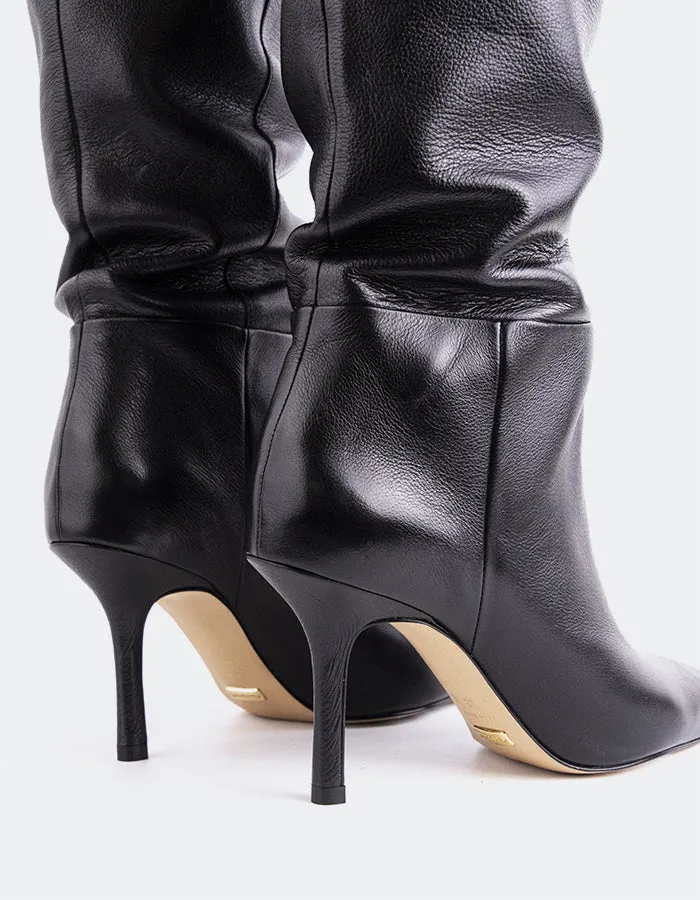 Hazley Black Leather