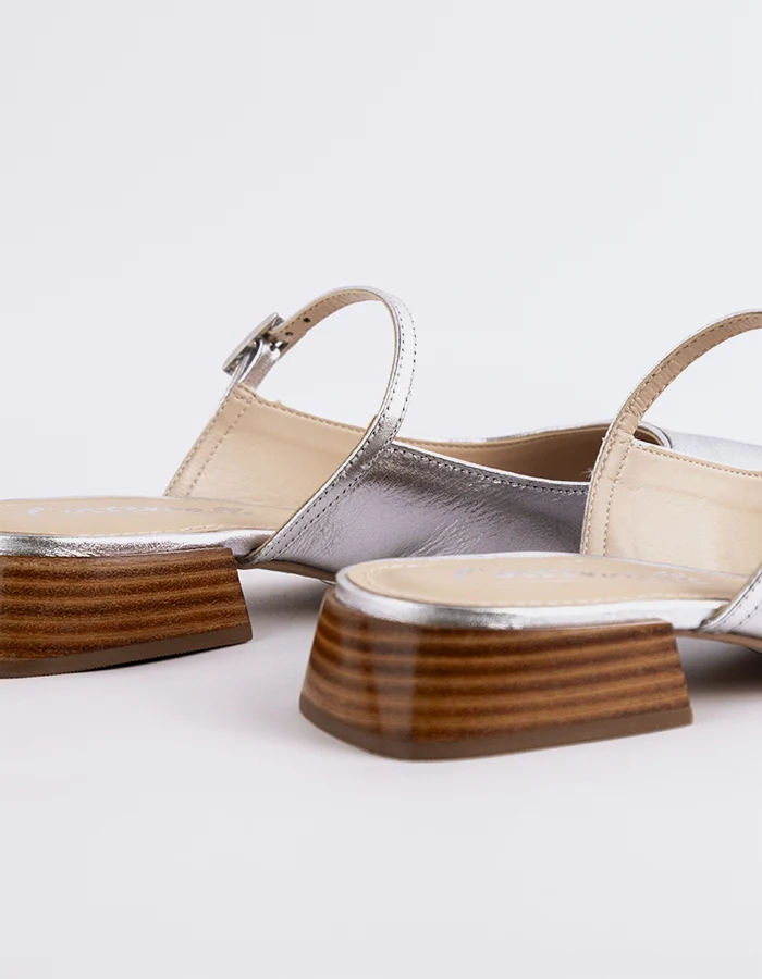 Calantha Silver Leather