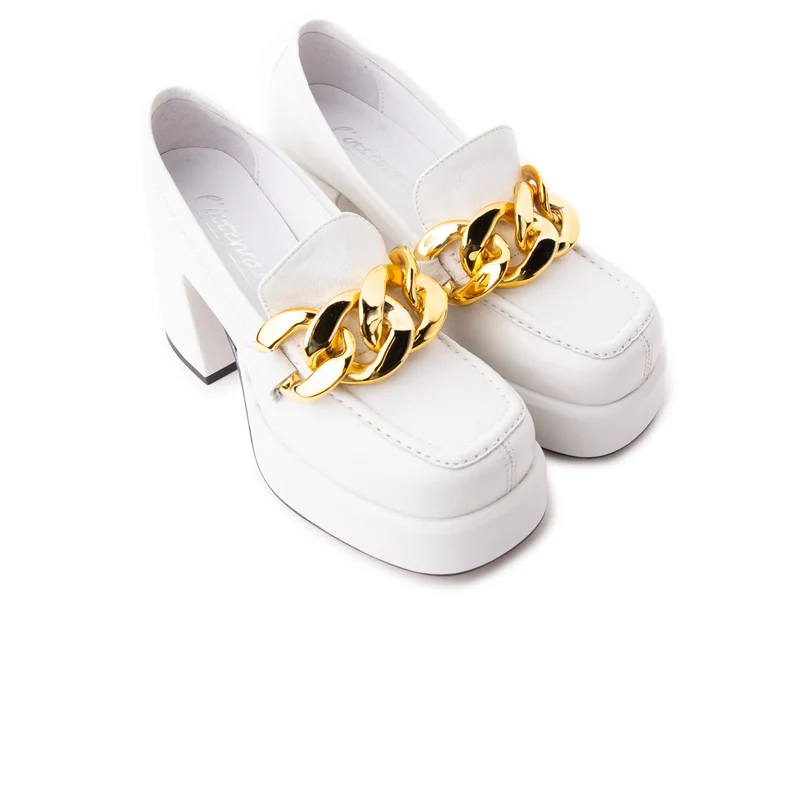 Riga White Leather